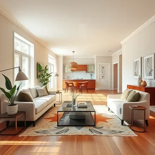 Interior of a stylish Midlothian VA living room with modern decor, natural light, and polished paintwork details.