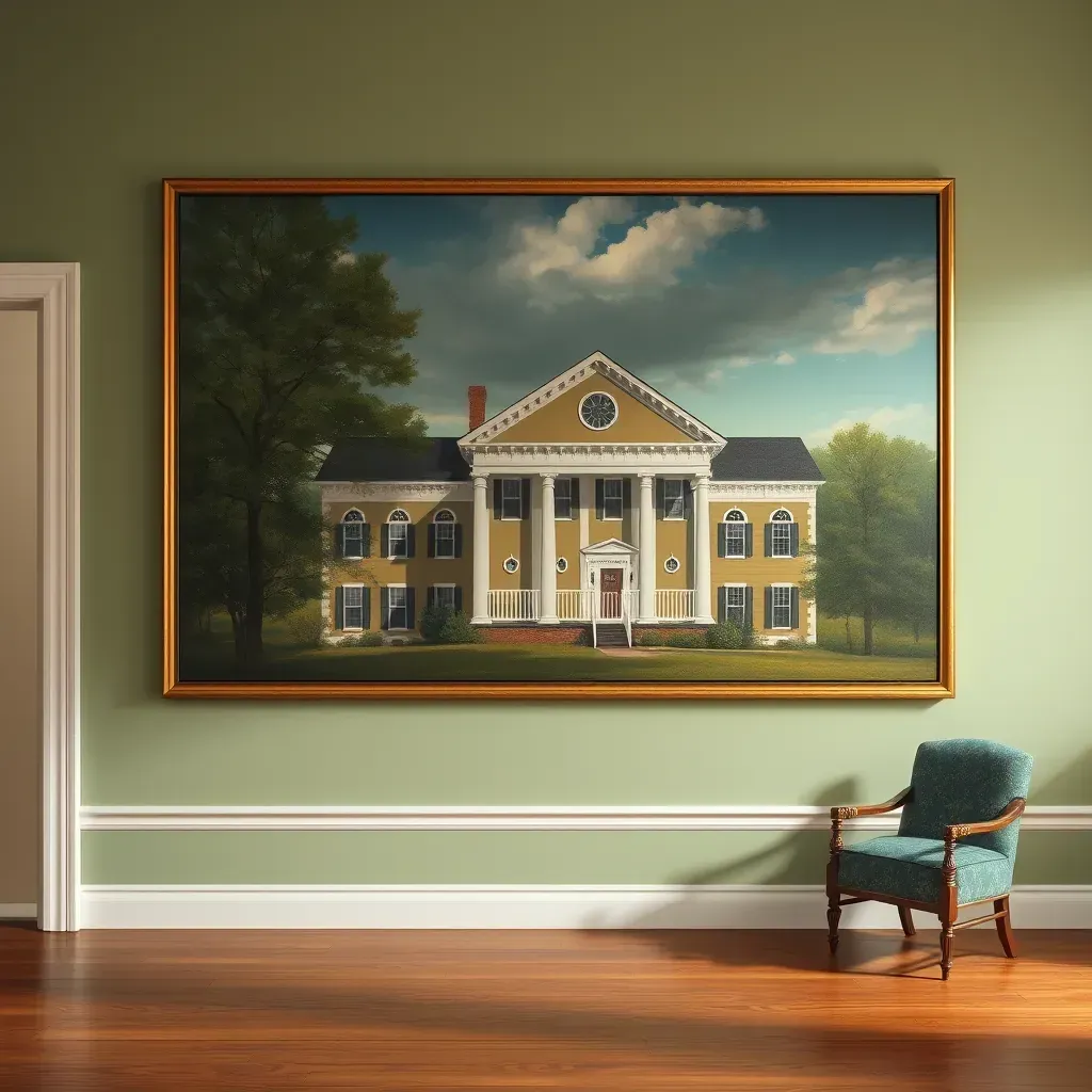 Lifelike outdoor landscape painting in Glen Allen, VA, featuring lush trees, reflective creek, wildflowers, and Virginia scenery.