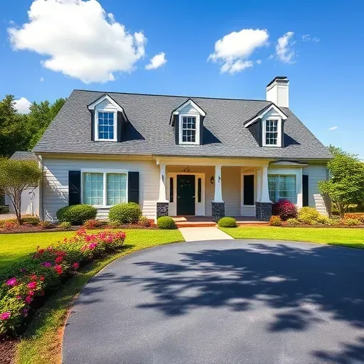 Beautifully painted modern house exterior in East Highland Park VA with vibrant landscaping and clear blue skies.