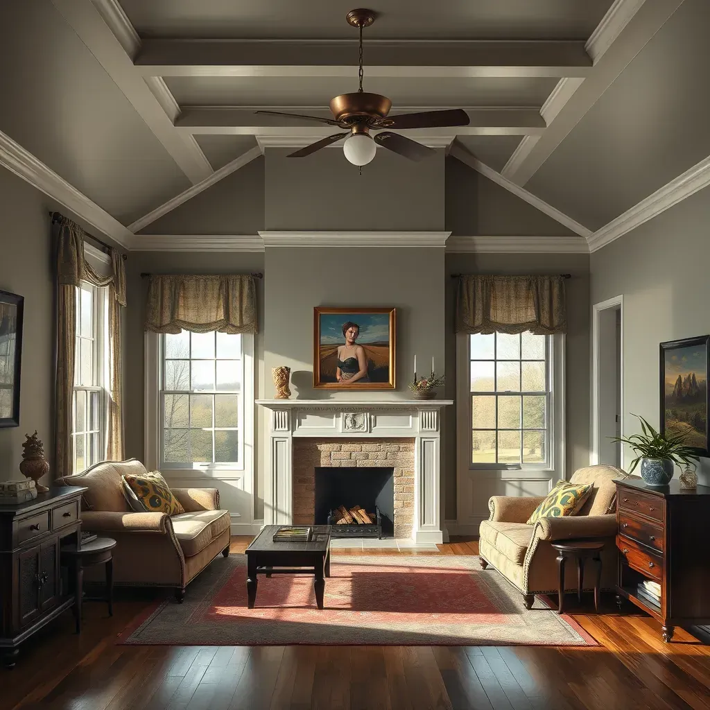 Detailed interior painting scene in a Rockwood, VA home showcasing skilled craftsmanship and vibrant colors.