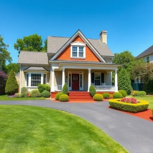Restored residential home in Glenburnie VA with vibrant paint, intricate details, lush lawn, and clear blue sky.