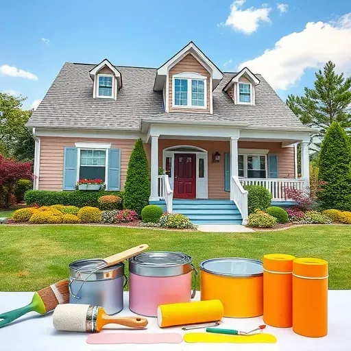Beautifully painted home in Chesterfield VA with vibrant colors, crisp trim, and manicured landscape showcasing professional work.