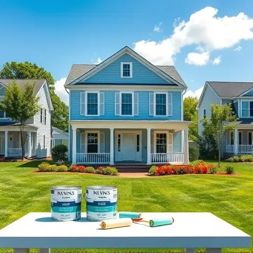 Freshly painted colonial home in Manakin Sabot VA with vibrant landscaping and professional tools displayed outdoors.
