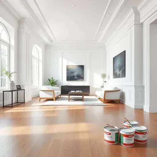 Freshly painted white walls with crown molding, modern baseboards, and natural sunlight in a stylish Ashland, VA interior.