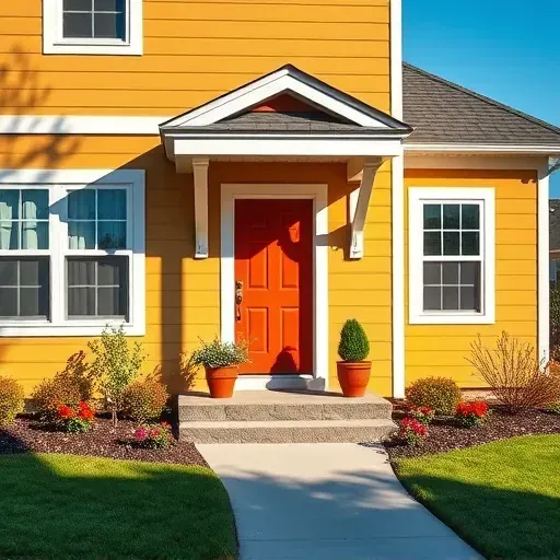 Charming suburban home in Bensley VA with freshly painted exterior, vibrant flower beds, and inviting entrance.