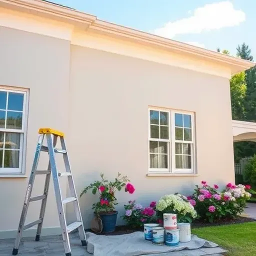 Completed painting project in Richmond VA showcasing vibrant colors and clean lines on a residential exterior.