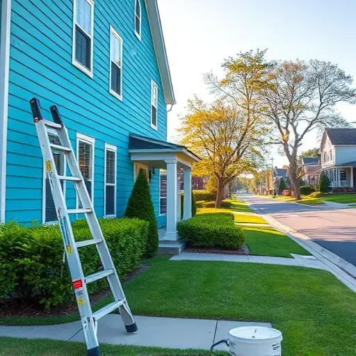 Freshly painted modern house exterior in Richmond VA with vibrant walls, detailed siding, lush yard, and clean surroundings