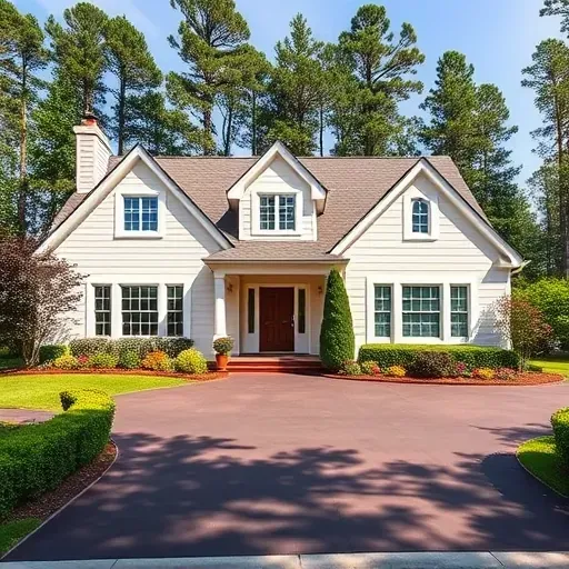 Beautifully transformed home exterior in Highland Springs VA featuring inviting colors, white trim, and vibrant landscaping.