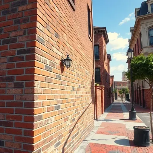 Vivid brick painting on historic Richmond building exterior with Victorian architecture, lush greenery, and bright sky.