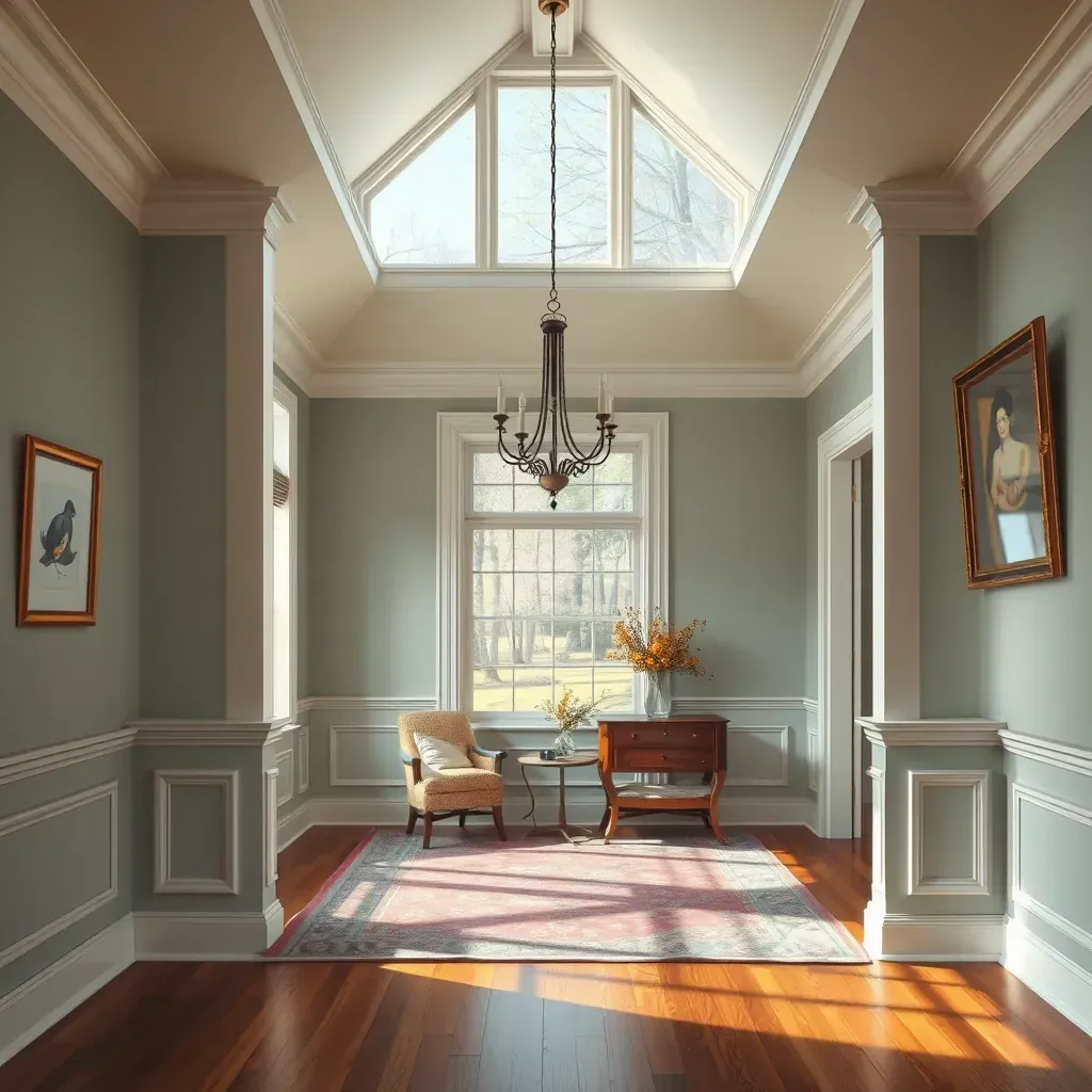 Cozy Rockwood, VA living room featuring freshly painted neutral walls, natural light, organized painting tools, and stylish decor.