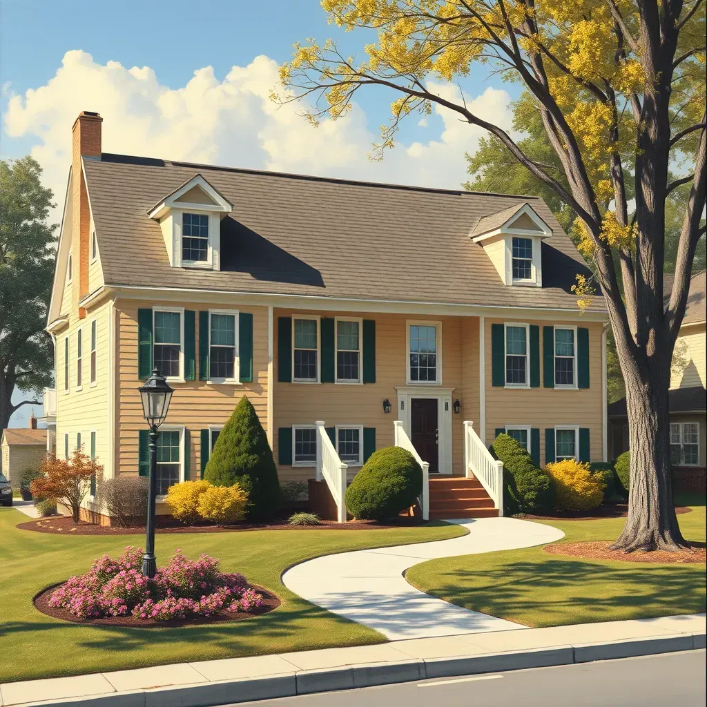 Painting in East Highland Park, VA, showcasing vibrant colors and urban scene on a sunny day.