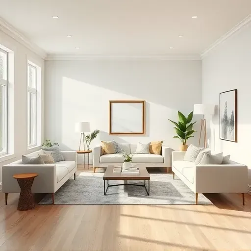 Freshly painted neutral walls in a modern Glen Allen VA home interior with natural light, sleek furniture, and polished decor