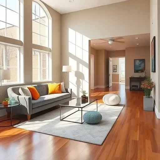 Beautiful Highland Springs living room with freshly painted soft taupe walls, modern furniture, natural light, and tasteful decor