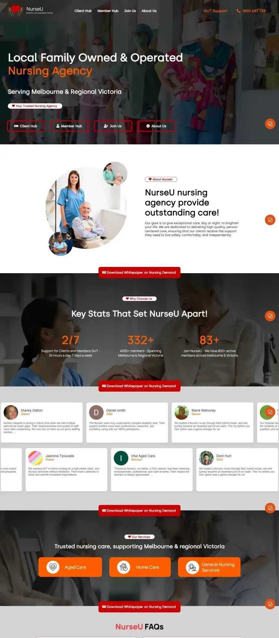 Smart website for nursing agency in Australia with CRM integration and AI automation