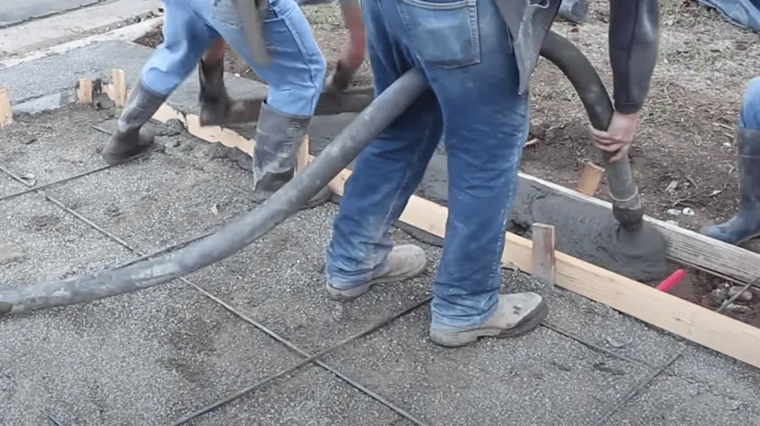 this image shows stockton california concrete pumping at work