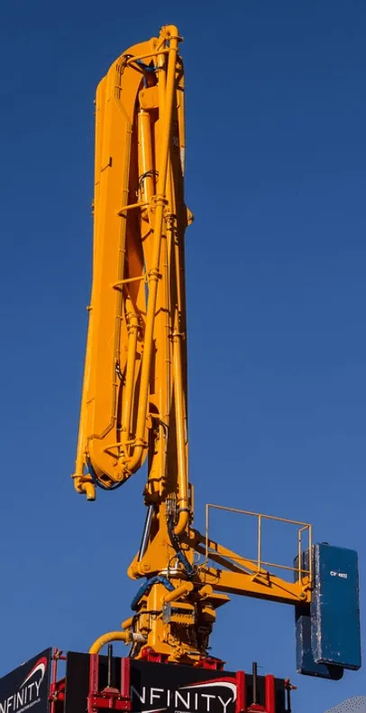 this image shows stockton concrete pump truck