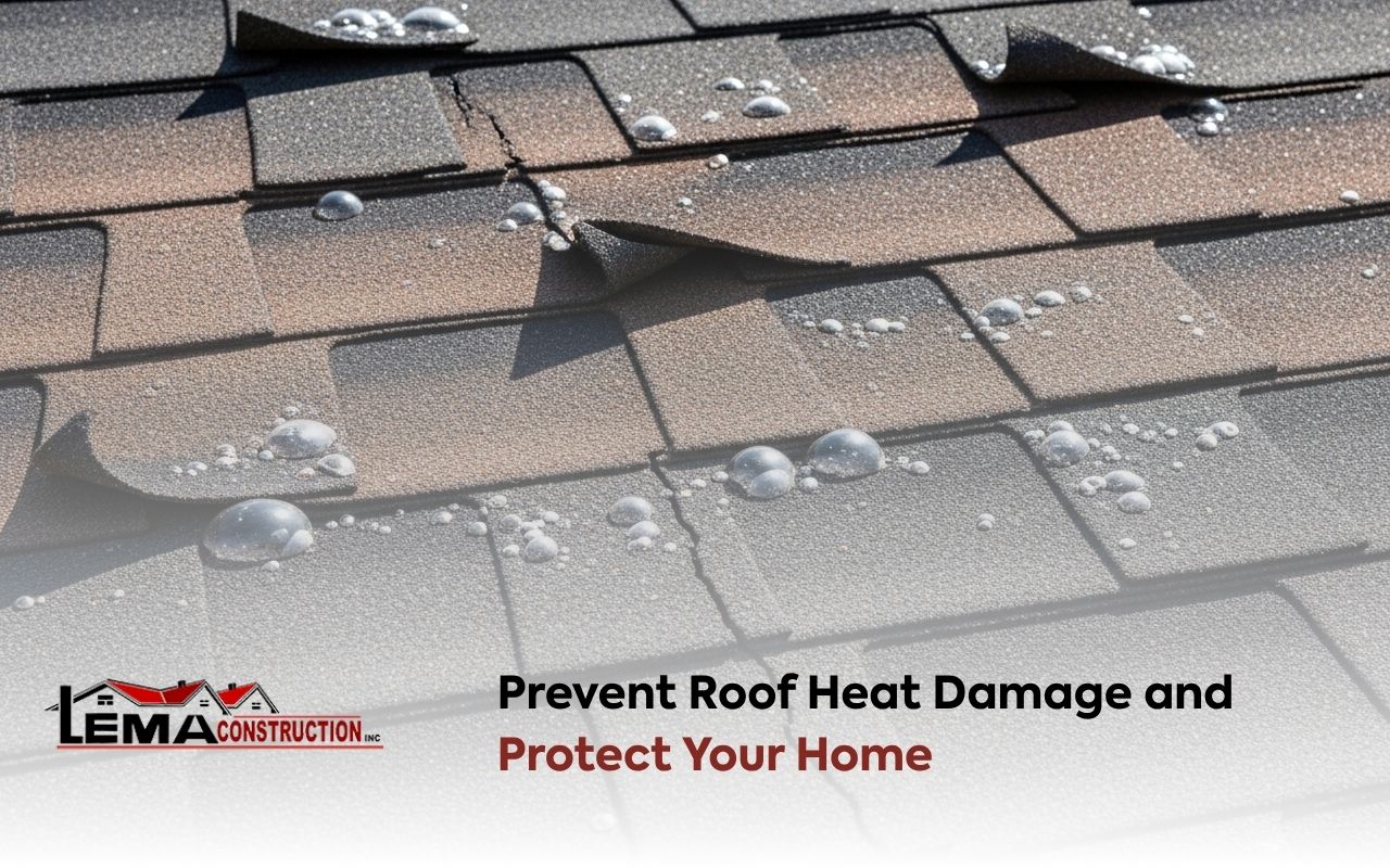 Roof heat damage warning signs on asphalt shingles