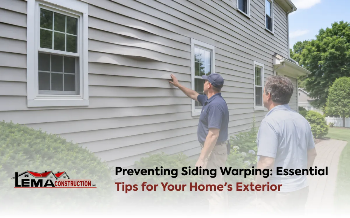 Siding warping on a Massachusetts home exterior