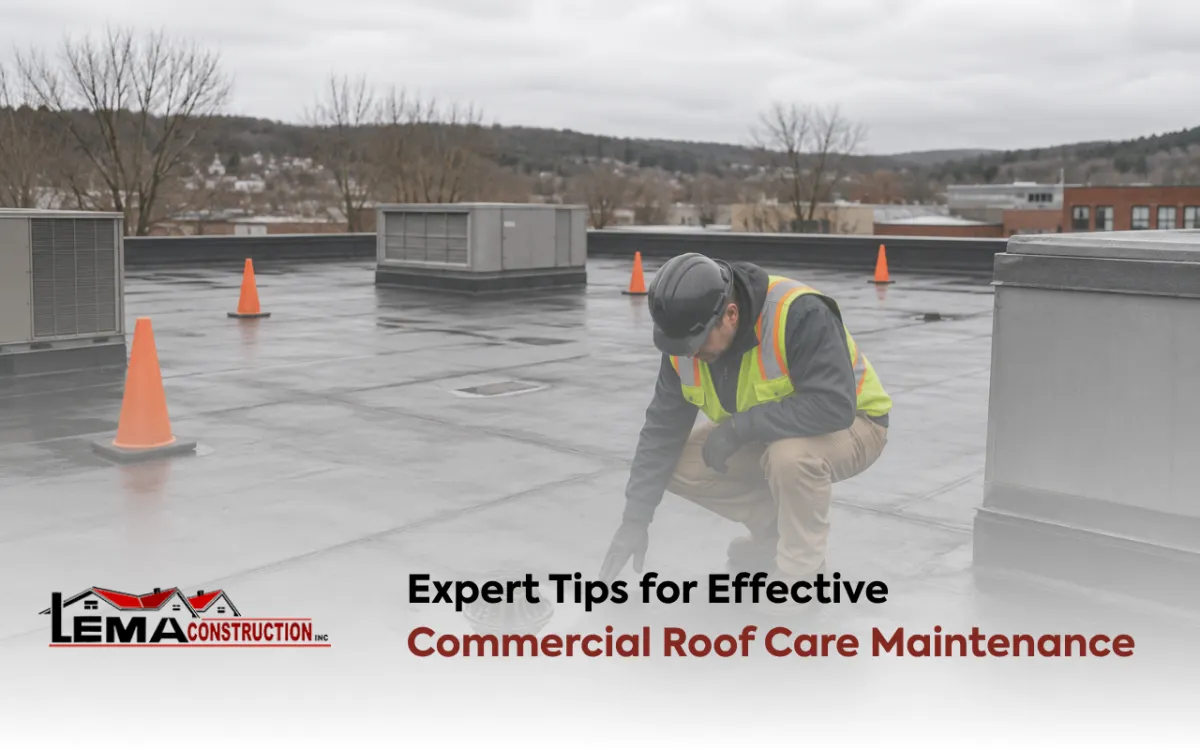 Commercial roof care for a Massachusetts business property