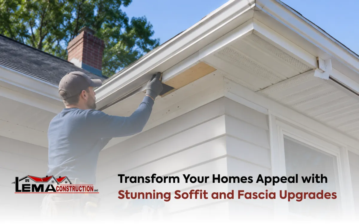 Soffit and fascia repair along a clean Massachusetts home roofline