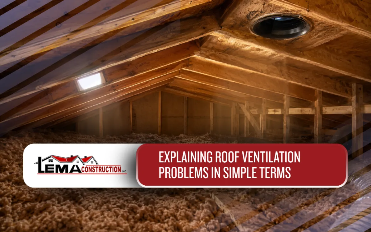 Roof ventilation problems causing trapped heat in a home attic