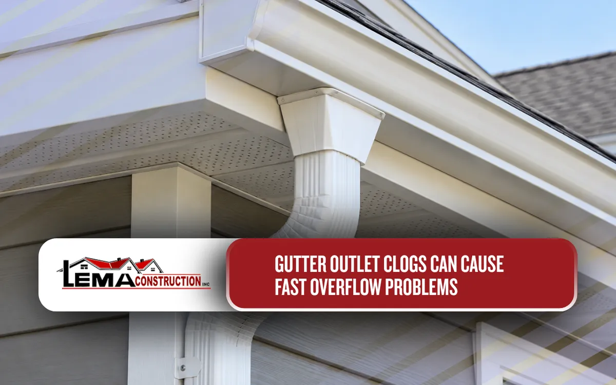 Gutter Outlet Clogs Can Cause Fast Overflow Problems