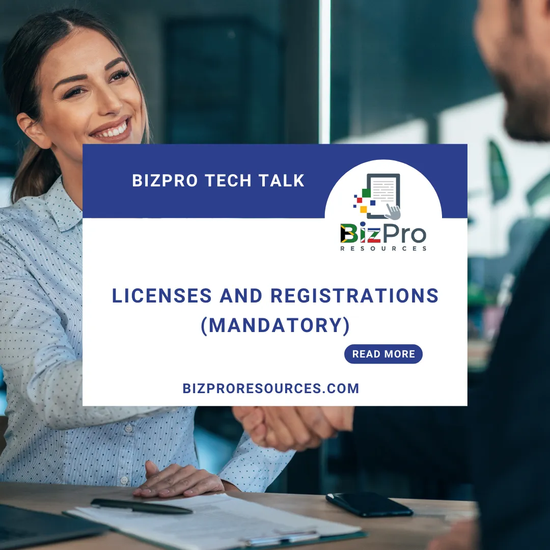 Licenses & Registrations (Mandatory)