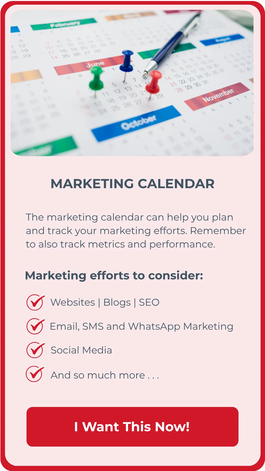 BizPro Marketing Calendar