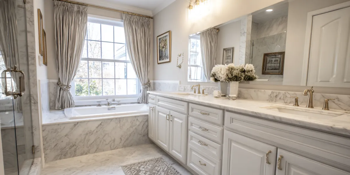 bathroom remodeling with walk in shower tile flooring and vanity upgrades in lebanon oregon and surrounding areas