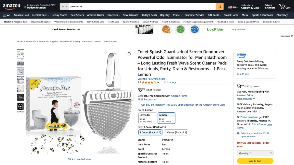 PeeOnMe Toilet Cleaner