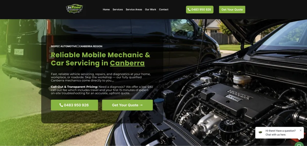 Website and SEO for car mechanic