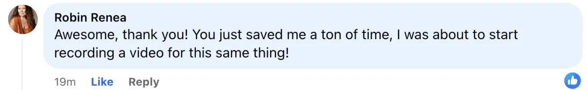 Testimonial screenshot