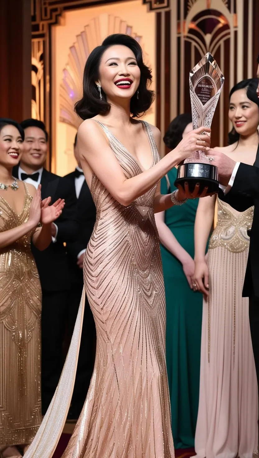 3 women holding brown cardboard box