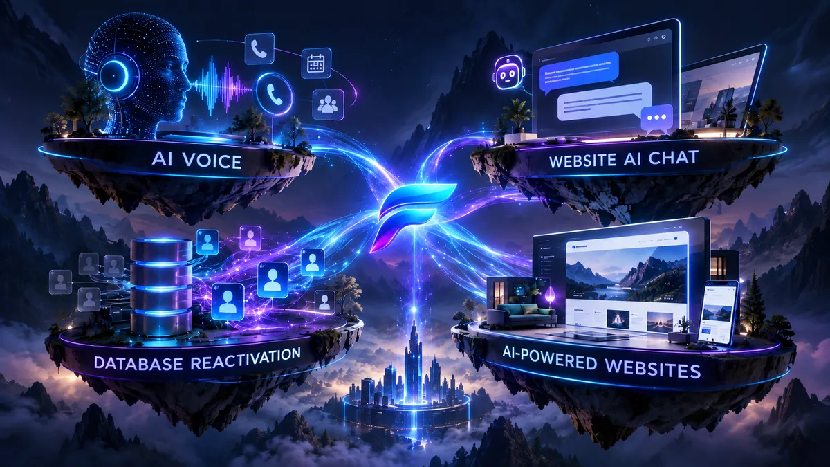 Furyious AI services: Voice AI, website chat, database reactivation, and AI-powered websites.