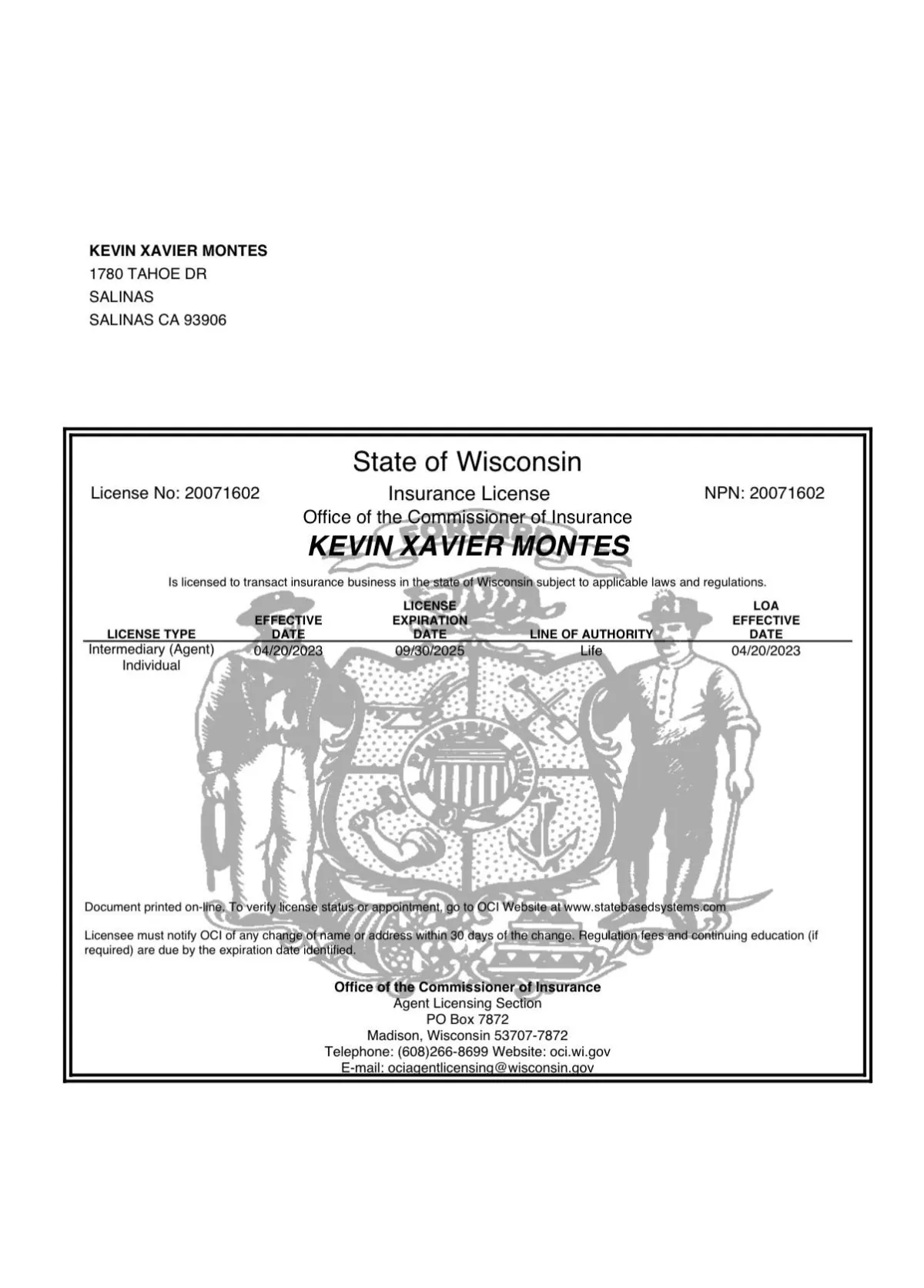 state license