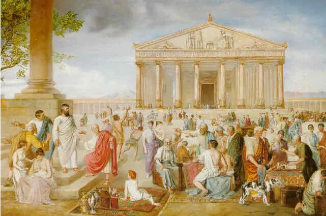 Riot in Front of Temple of Diana