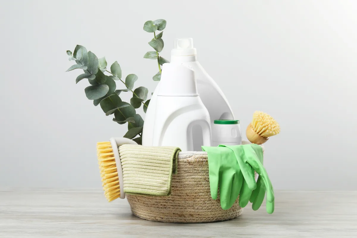 Eco-friendly cleaning products and natural supplies