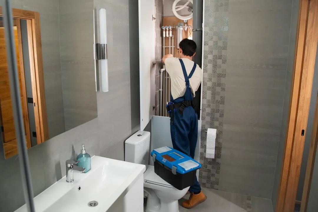 Detailed deep cleaning of a bathroom