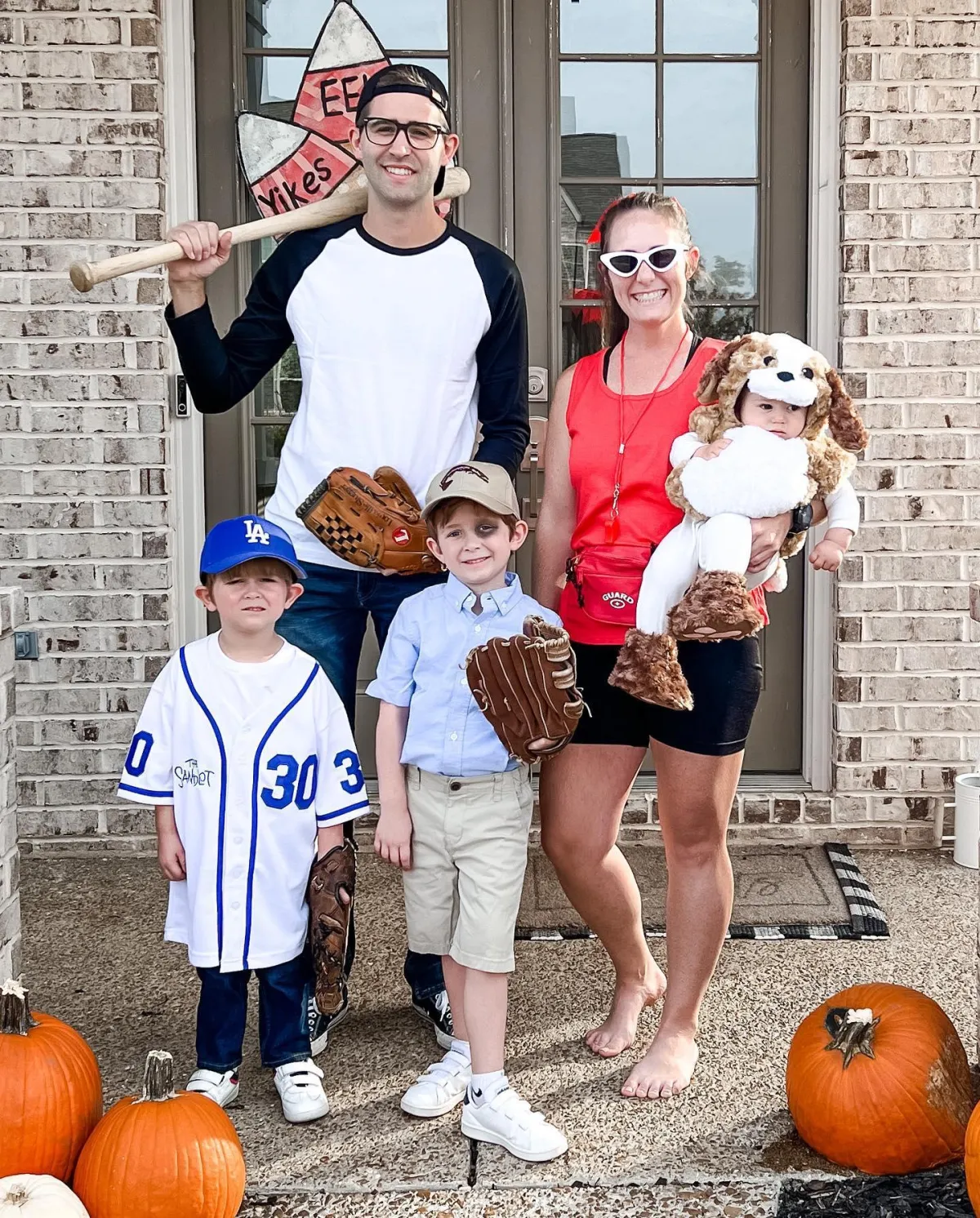 Kirk Teachout's family dressed up as characters from The Sandlot