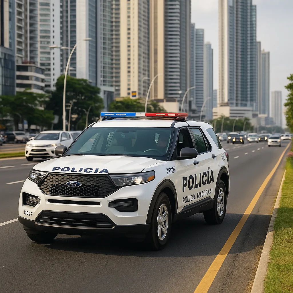 a white car driving down a road next to a lush green field