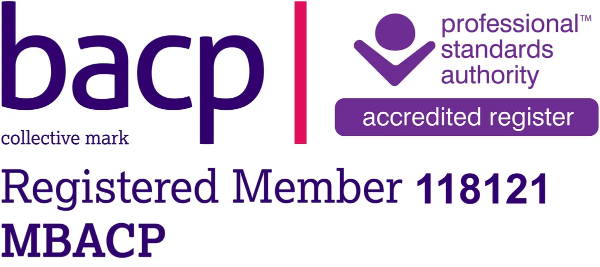 BACP registered member Martin Hogg anger management facilitator. Image shows the official bacp badge
