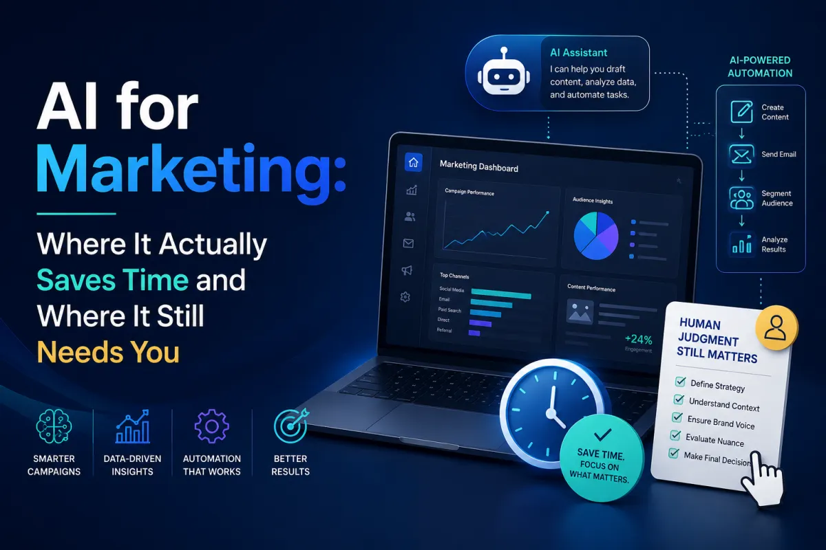 AI for Marketing: Where It Actually Saves Time and Where It Still Needs You