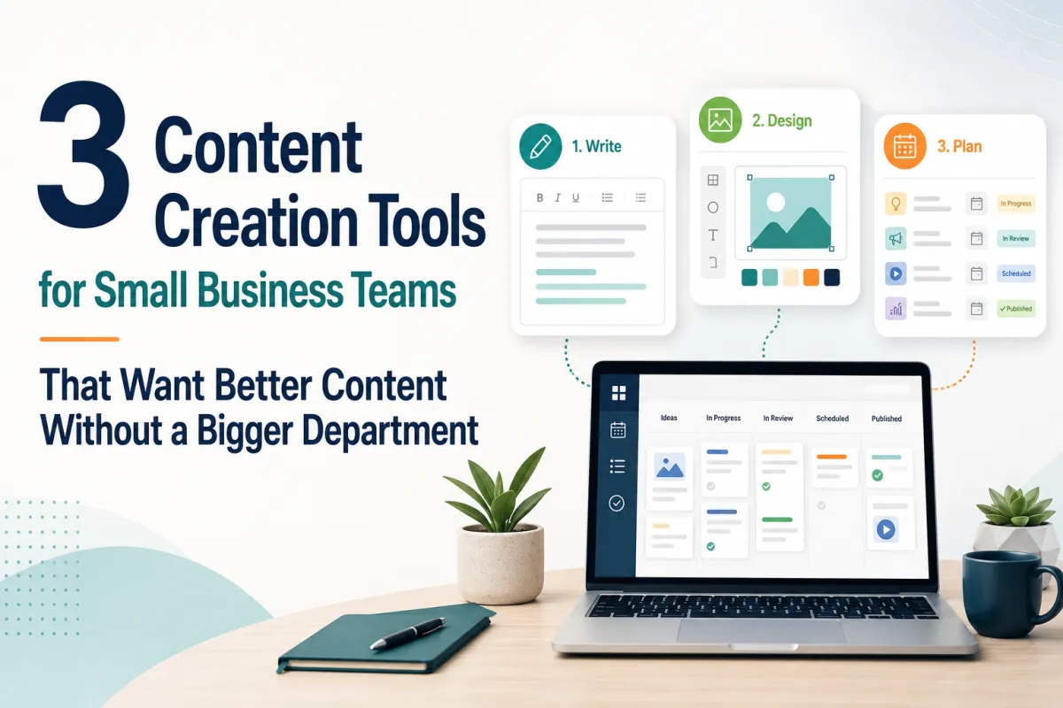 3 Content Creation Tools for Small Business Teams That Want Better Content Without a Bigger Department