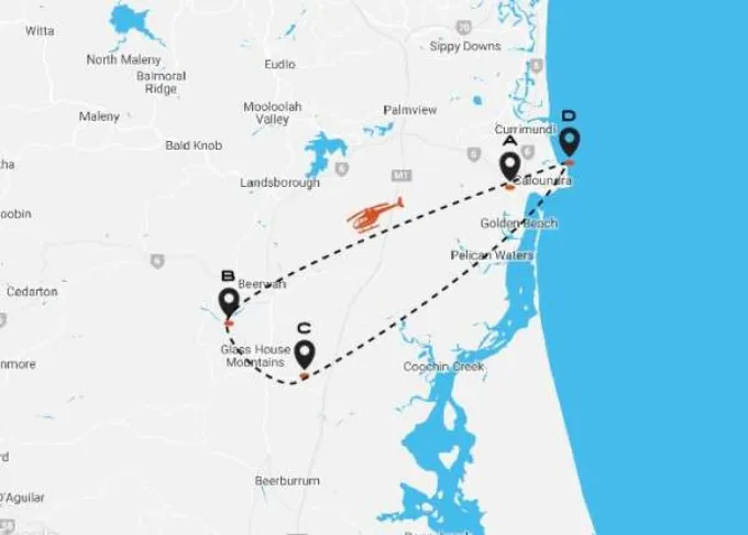 Oceanview Helicopters - Sunshine Coast & Caloundra - Beach Blast Flight ath