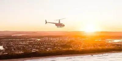 Champagne Sunset helicopter flight Sunshine Coast