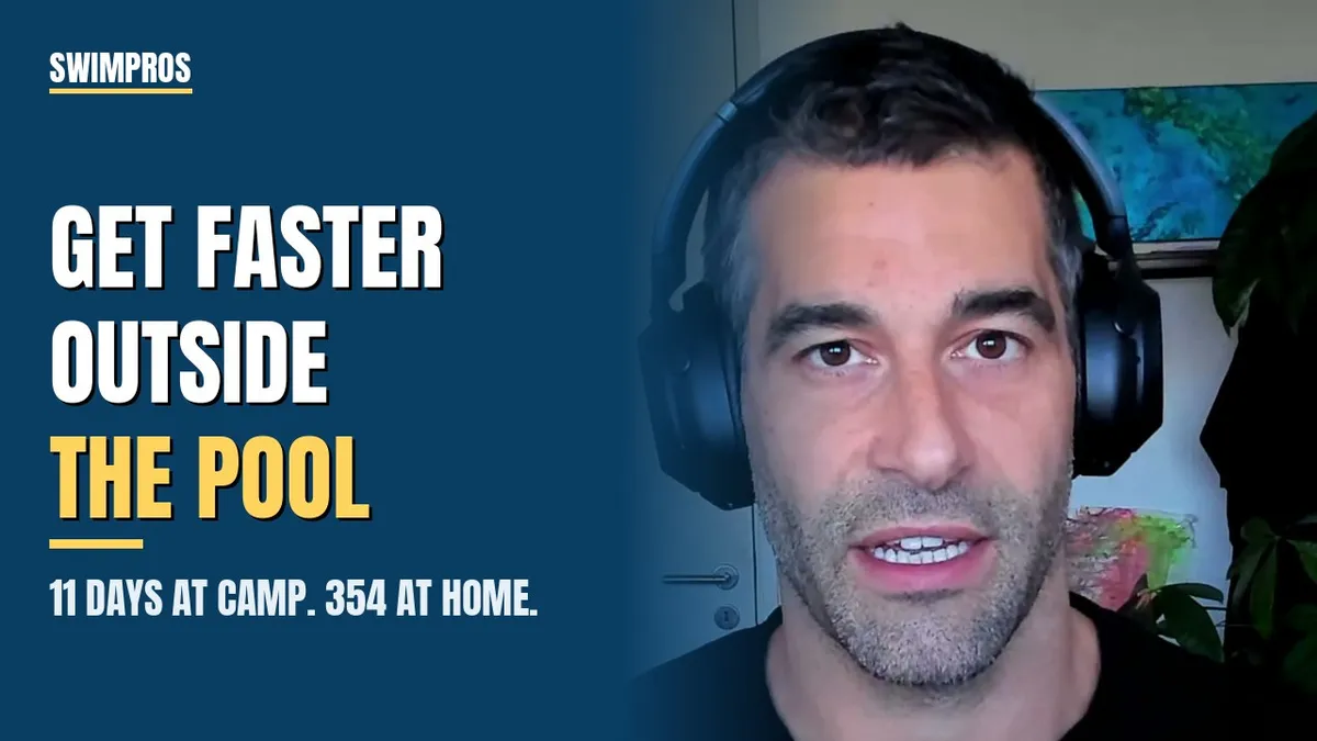 David Karasek on Swimpros News #40 explaining how to get faster at swimming outside the pool after swim camp