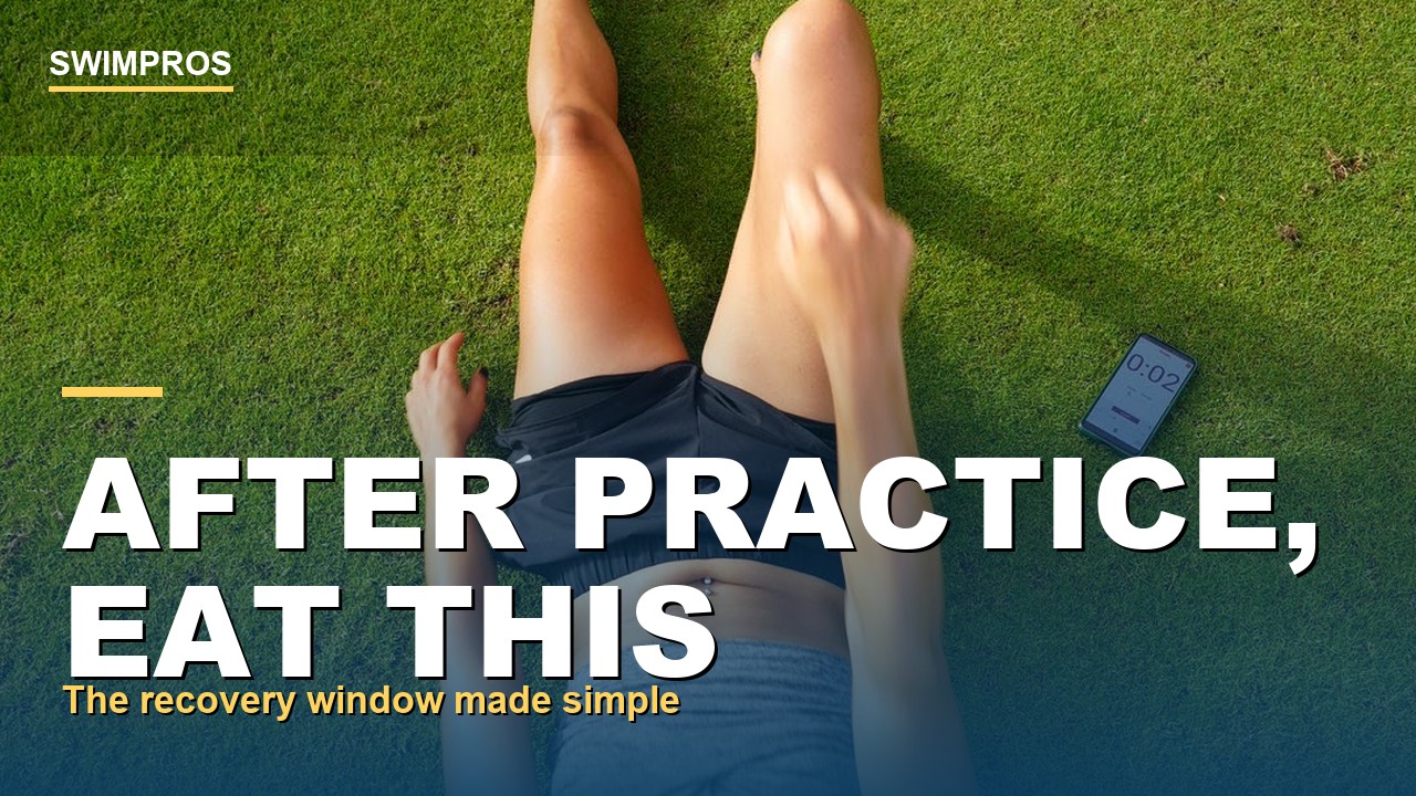 Swimmer lying on the grass recovering after a training session at a Swimpros camp