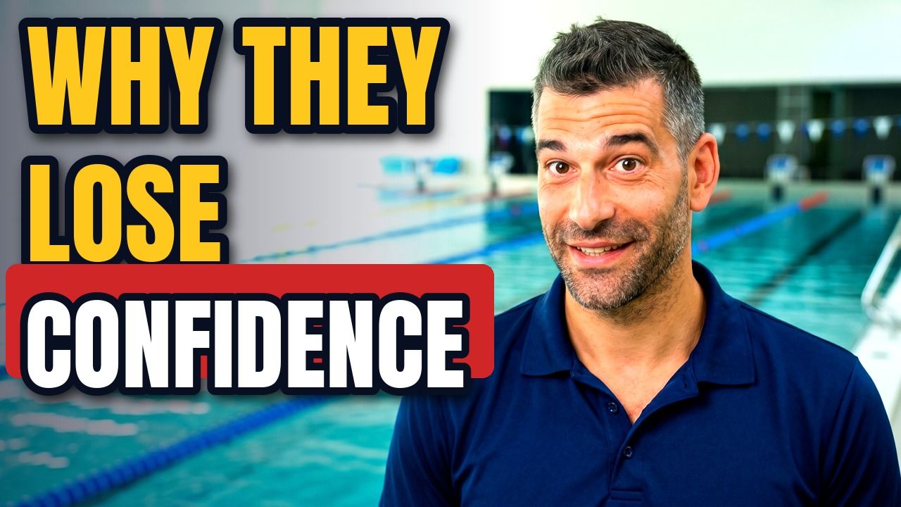 Coach David Karasek at the pool — why swimmers lose confidence mid-season
