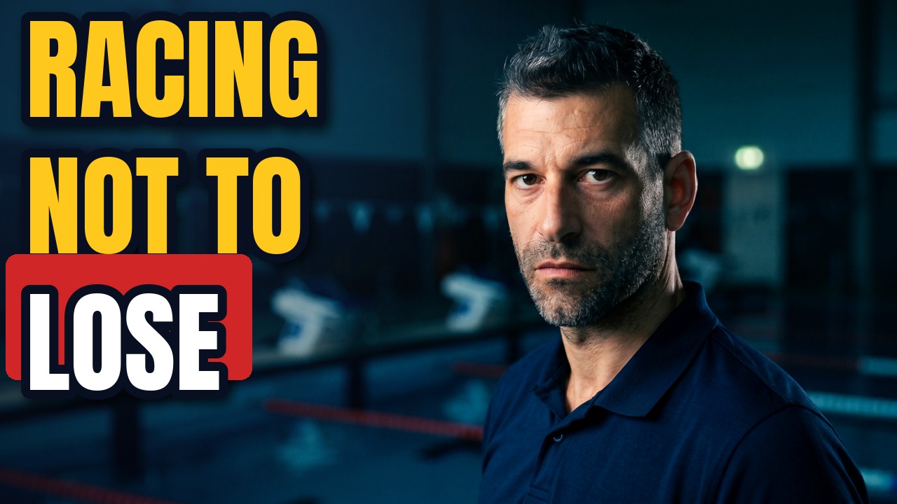Coach David Karasek at the pool — racing not to lose: swimmer fear of failure