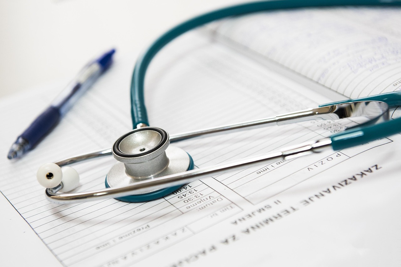 health chart and stethoscope